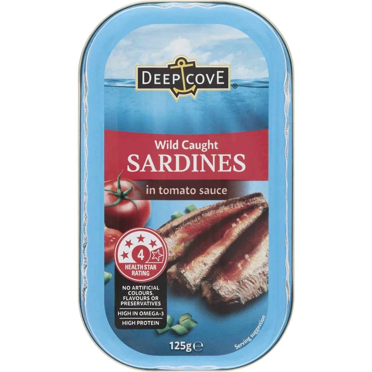 Deep Cove Sardines In Tomato Sauce 125g