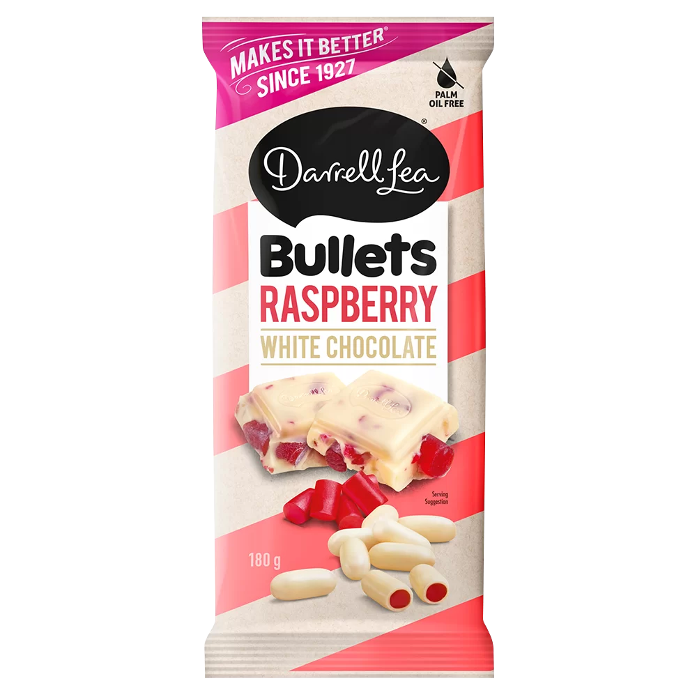 Darrell Lea Bullets Raspberry 180g 10% off