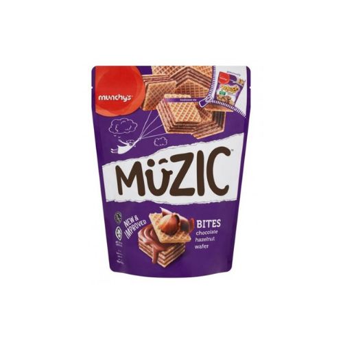 Munchys Muzic Bites Choc Hazelnut Wafer 180g