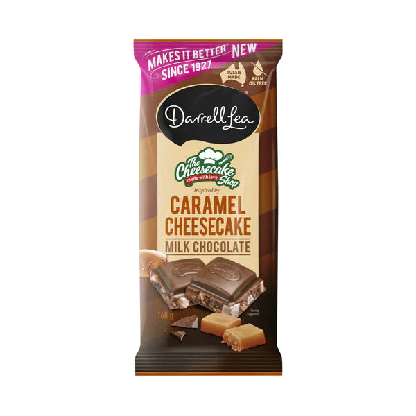 Darrel Lea Caramel Cheesecake Milk Chocolate 160g