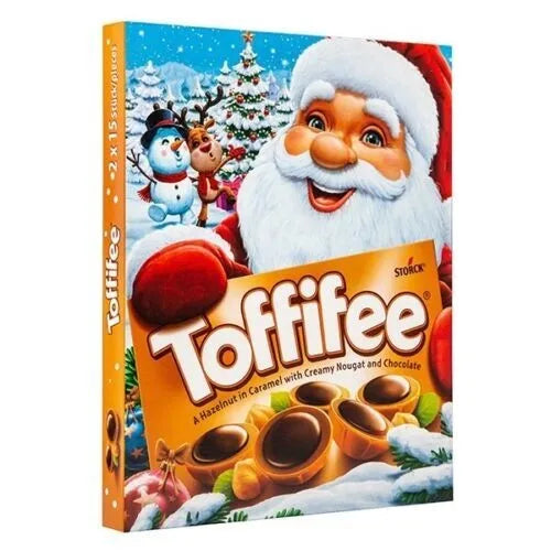 CHRISTMAS SANTA TOFFIFEE Hazelnut in Caramel Creamy Nougat &Chocolate  250g